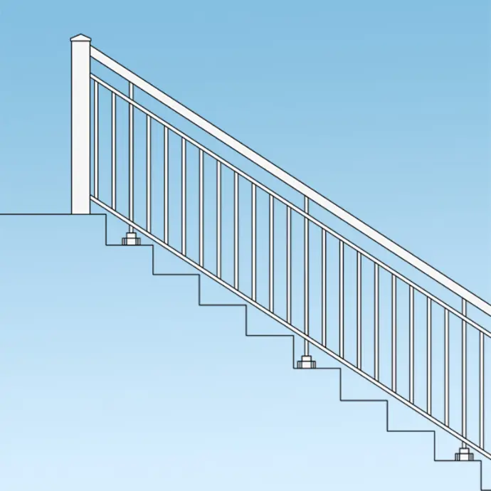 Garde-Corps barreaudé rampant