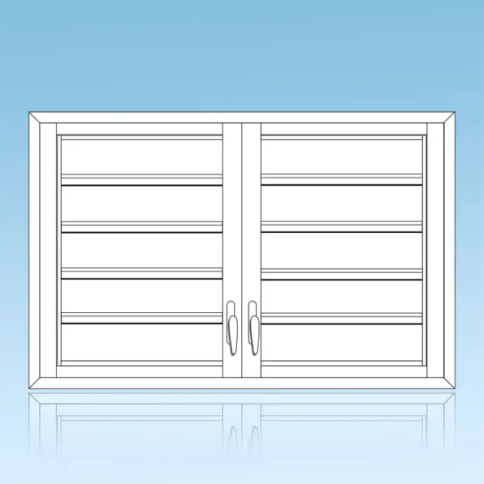 Jalousie 2 divisions lames aluminium