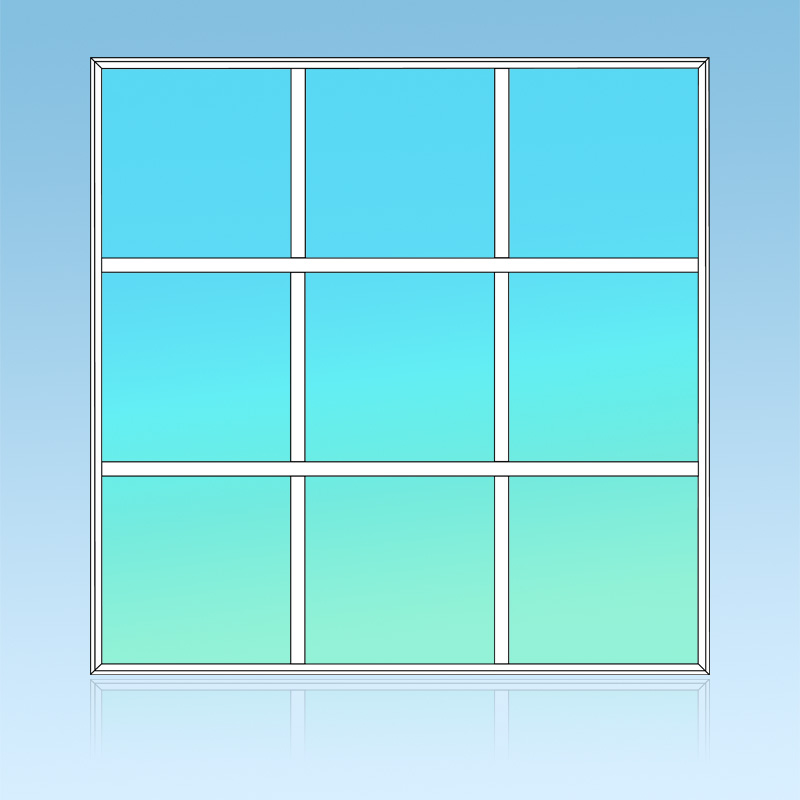 Chassis fixe 9 divisions 3 horizontales 3 verticales