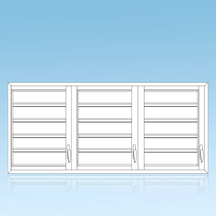 Jalousie 3 divisions lames aluminium