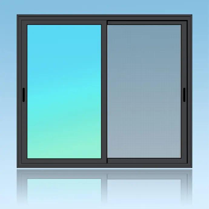 Coulissant porte 2 vantaux 3 rails + moustiquaire