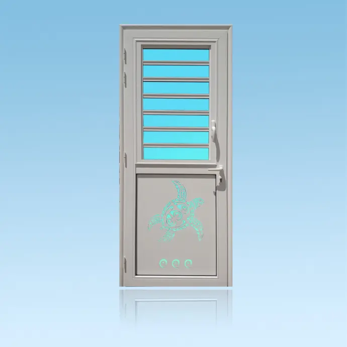Porte décor 1 battant Tortue + jalousie