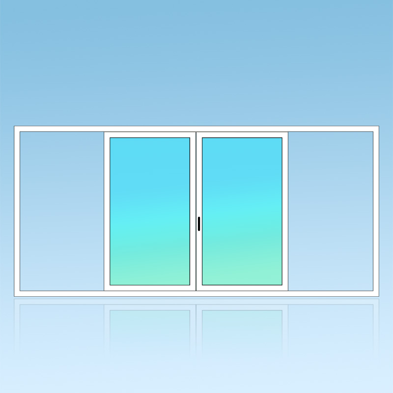 Coulissant applique 2 vantaux 1 rail