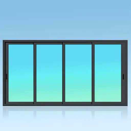 [CP44] Coulissant porte 4 vantaux 4 rails