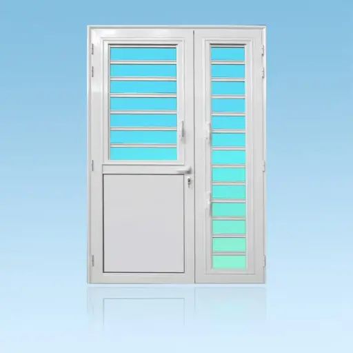 [PS25MIN+J] Porte décor 2 battants Minimal + jalousies