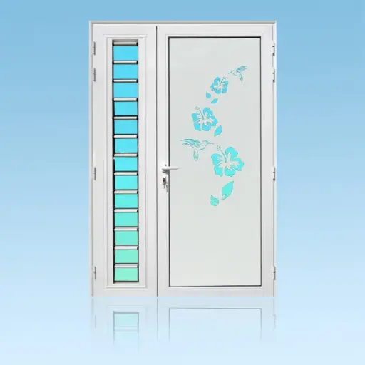 [PS21COL+J] Porte décor 2 battants Colibri + jalousie