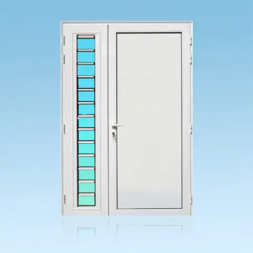 [PS21MIN+J] Porte décor 2 battants Minimal + jalousie