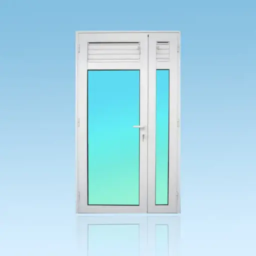 [PE23Ti] Porte 2 battants tierce + lames de ventilation