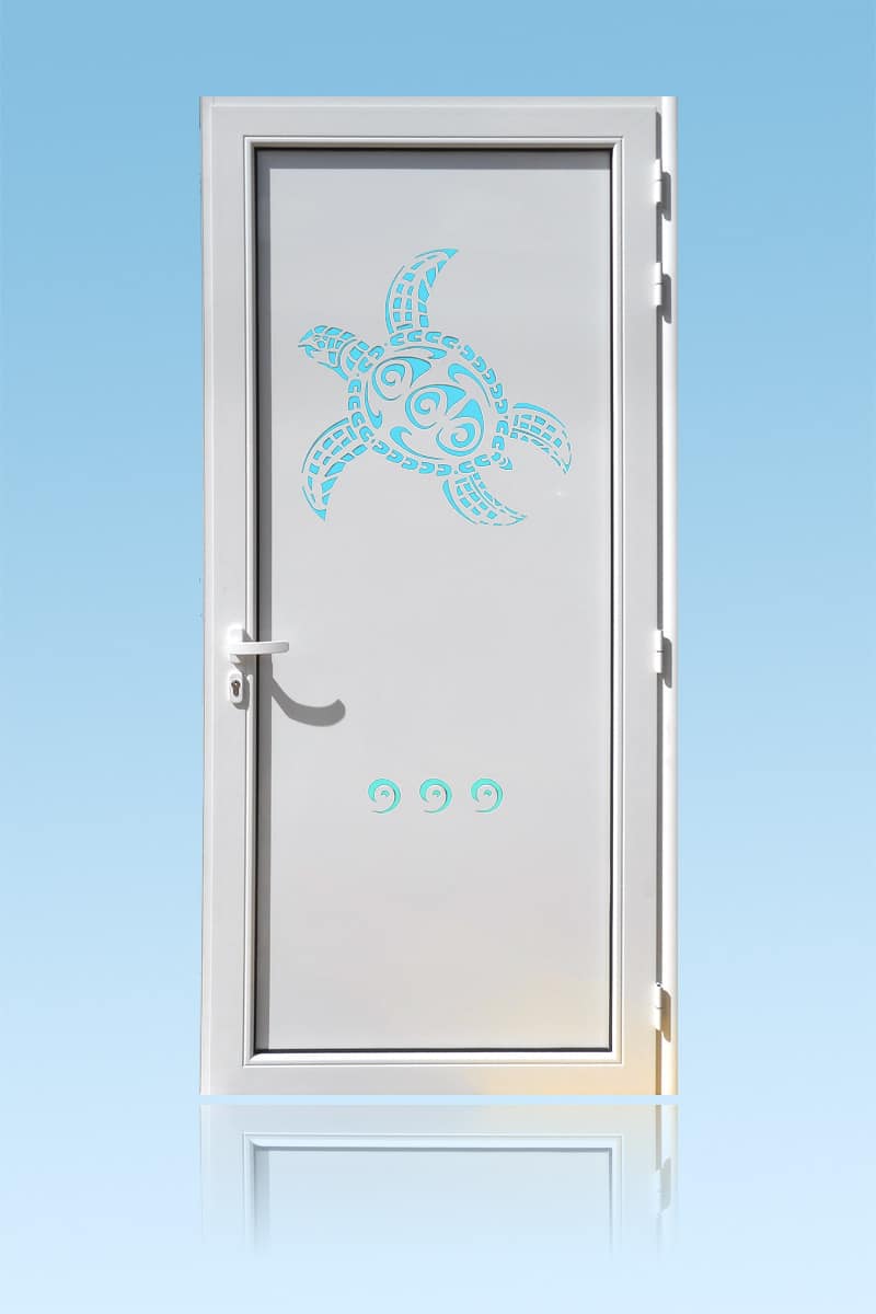 Porte décor tortue en aluminium laqué blanc