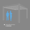 Pergola bioclimatique 3 colonnes en aluminium munie de lames orientables.